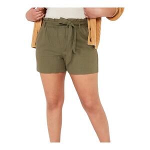 NEW Old Navy High Rise Tie-waist Linen Blend Paperbag Shorts Casual Women's 22